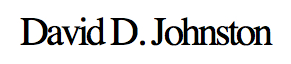 David D. Johnston
